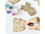 Wondee Kit para Colorear Animales del Bosque con Figuras de Madera Sostenible para Niños, Fomenta Creatividad y Motricidad Fina