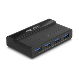 DeLOCK 88066 Conmutador USB 5 Gbps para 4 Dispositivos y 2 Hosts, Negro