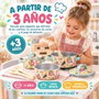 Jugatoys Menaje de cocina de metal con flores y accesorios