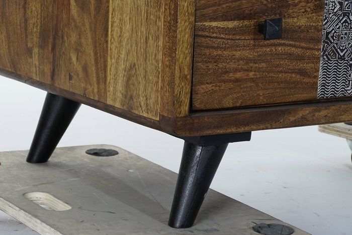 Cajonera Moderno DKD Home Decor Marron Plateado 47x101x87 cm