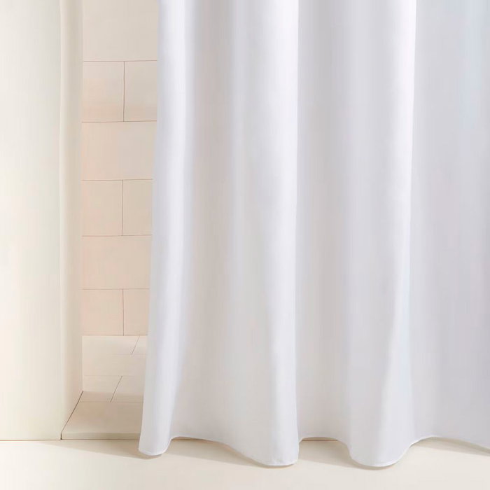 Exma Cortina de Baño Basic Blanca 180 x 180 cm Impermeable Anti-moho Apta Lavadora
