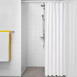 Exma Cortina de baño Basic blanca 180 x 180 cm