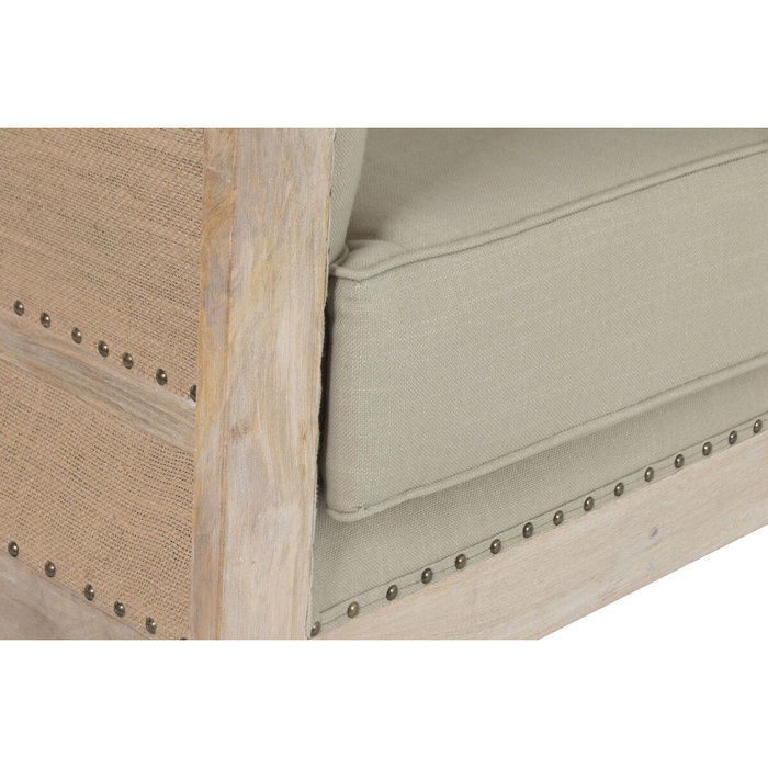 DKD Home Decor Sillón Toscana Mango y Poliéster Verde Claro Marrón Claro 90 x 79 x 101 cm DKD Home Decor Sillón Toscana Mango y Poliéster Verde Claro Marrón Claro 90 x 79 x 101 cm