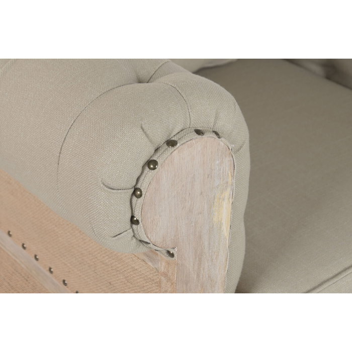 DKD Home Decor Sillón Toscana Mango y Poliéster Verde Claro Marrón Claro 90 x 79 x 101 cm DKD Home Decor Sillón Toscana Mango y Poliéster Verde Claro Marrón Claro 90 x 79 x 101 cm