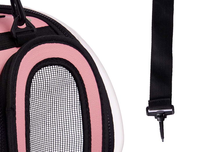 Mascow Transportin Transparente Rosa Pequeño 37x22x7.5cm (Set de 6)