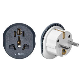 ORNO Adaptador de Enchufe de Viaje para Europa, Modelo TA-5 - Adaptador Universal para Tomas Europeas