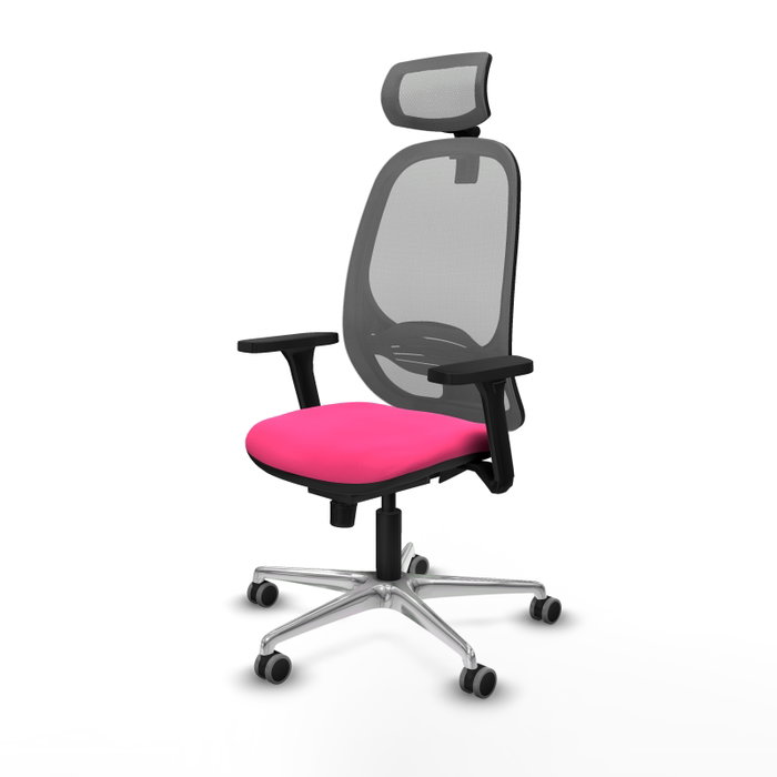 PIQUERAS Y CRESPO Silla de oficina Cilanco Rosa y Gris con Mecanismo Sincro PIQUERAS Y CRESPO Silla de oficina Cilanco Rosa y Gris con Mecanismo Sincro