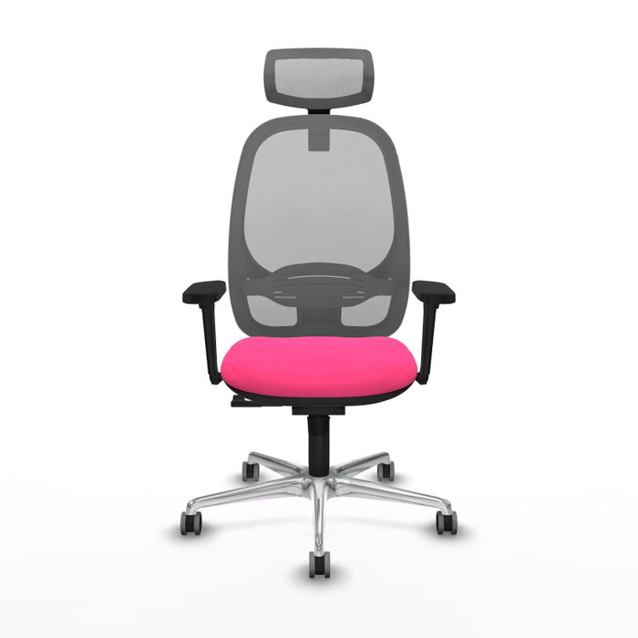 PIQUERAS Y CRESPO Silla de oficina Cilanco Rosa y Gris con Mecanismo Sincro PIQUERAS Y CRESPO Silla de oficina Cilanco Rosa y Gris con Mecanismo Sincro