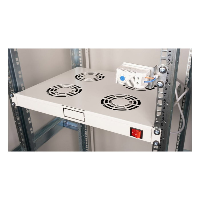 EQUIP Módulo de ventilador EZF-4-G para armarios de servidor 19", 4 ventiladores, RAL7035 Gris Claro