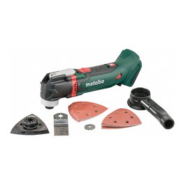 Metabo MT 18 LTX Multitool Eléctrico Inalámbrico con Batería de Ión-Litio, 18000 OPM Máx, Oscilación 1.6°, Incluye Cargador y Funda, Negro/Verde