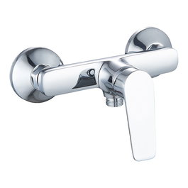 Verhal Grifo Monomando de Ducha Serie Navia Cromado con Mango de Ducha, Soporte Articulado y Flexo Inox Extensible 1.5m