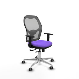 PIQUERAS Y CRESPO Silla de oficina Jorquera con mecanismo Sincro/Traslack, Lila y Gris