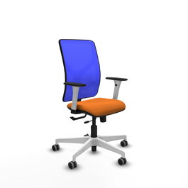 PIQUERAS Y CRESPO Silla de oficina Motilla Naranja y Azul