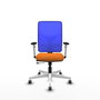 PIQUERAS Y CRESPO Silla de oficina Motilla Naranja y Azul