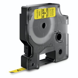 DYMO Cinta D1 Negro sobre Amarillo 6mm x 7m