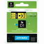 Dymo Cinta D1 Negro sobre amarillo 6mm x 7m