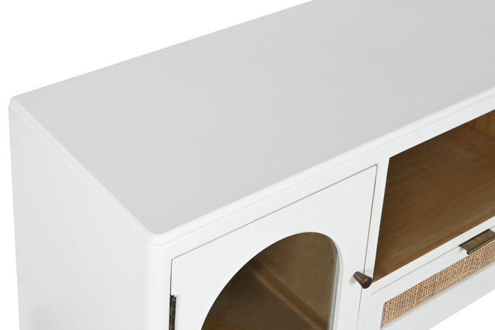 DKD Home Decor Mueble TV Scandi Blanco Natural 120 x 40 x 50 cm DKD Home Decor Mueble TV Scandi Blanco Natural 120 x 40 x 50 cm