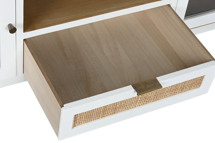 DKD Home Decor Mueble TV Scandi Blanco Natural 120 x 40 x 50 cm DKD Home Decor Mueble TV Scandi Blanco Natural 120 x 40 x 50 cm