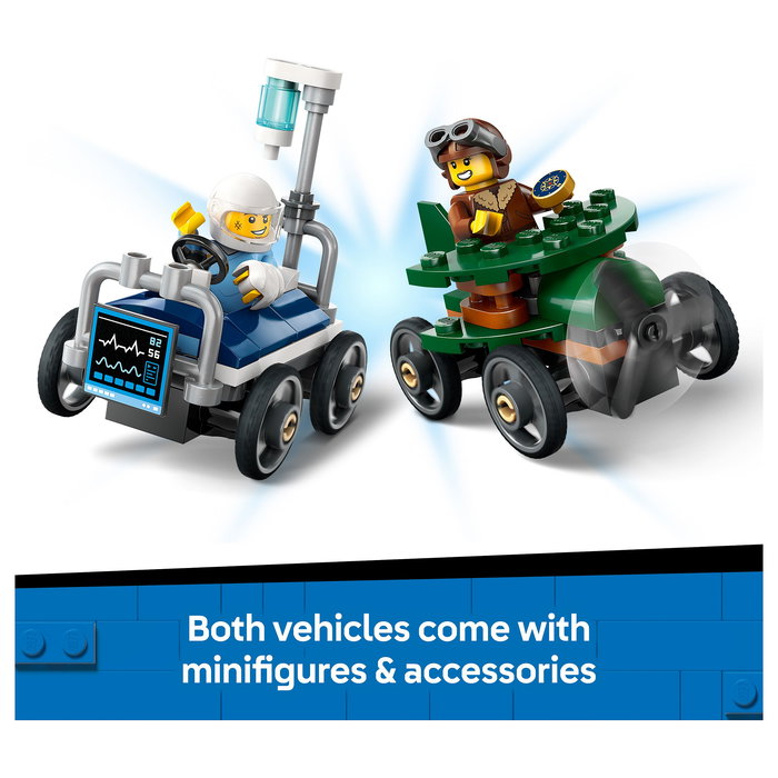 LEGO 60459 City Avi3n vs. Cama de Hospital, Juego de Construcci3n, 70 Piezas, 5+ Anos