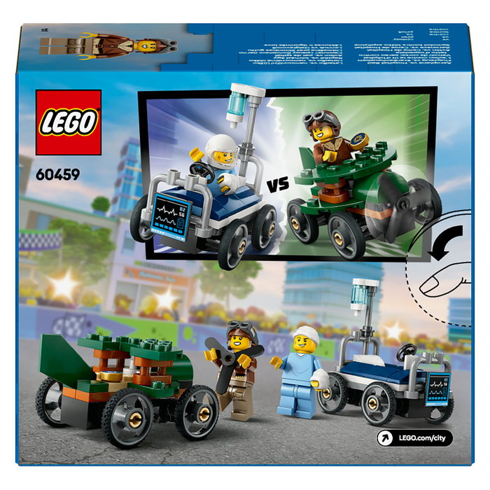 LEGO 60459 City Avi3n vs. Cama de Hospital, Juego de Construcci3n, 70 Piezas, 5+ Anos