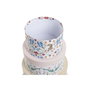 DKD Home Decor Set de 10 Cajas de Cartón Redondas Multicolor