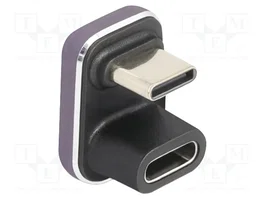 DeLOCK Adaptador USB-C™ 180° 40 Gbps PD 3.1 240 W Violeta