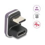 DeLOCK Adaptador USB-C 180° 40 Gbps PD 3.1 240W Violeta