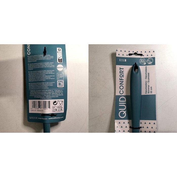Quid Espumadera Silicona Confort 32 cm Azul