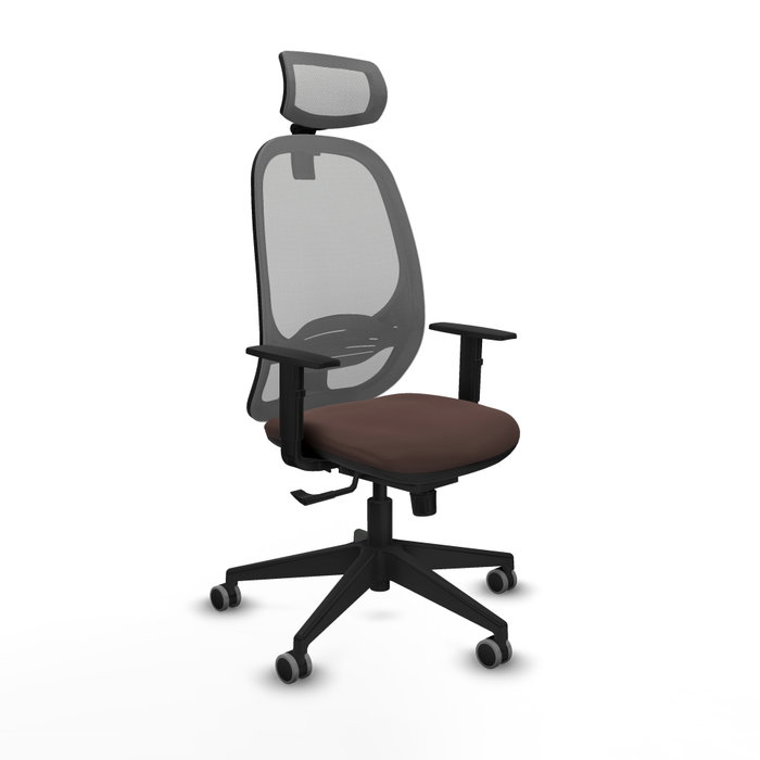 PIQUERAS Y CRESPO Silla de oficina Cilanco con mecanismo Sincro, Marrón oscuro y Gris PIQUERAS Y CRESPO Silla de oficina Cilanco con mecanismo Sincro, Marrón oscuro y Gris