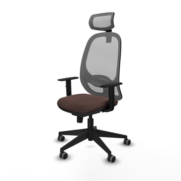 PIQUERAS Y CRESPO Silla de oficina Cilanco con mecanismo Sincro, Marrón oscuro y Gris PIQUERAS Y CRESPO Silla de oficina Cilanco con mecanismo Sincro, Marrón oscuro y Gris