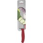 Victorinox Swiss Classic Cuchillo Santoku 17cm Rojo/Plata de acero inoxidable con borde Granton, Versátil para la cocina. *Nota: El título incluye detalles del modelo y variantes de color para su identificación. *