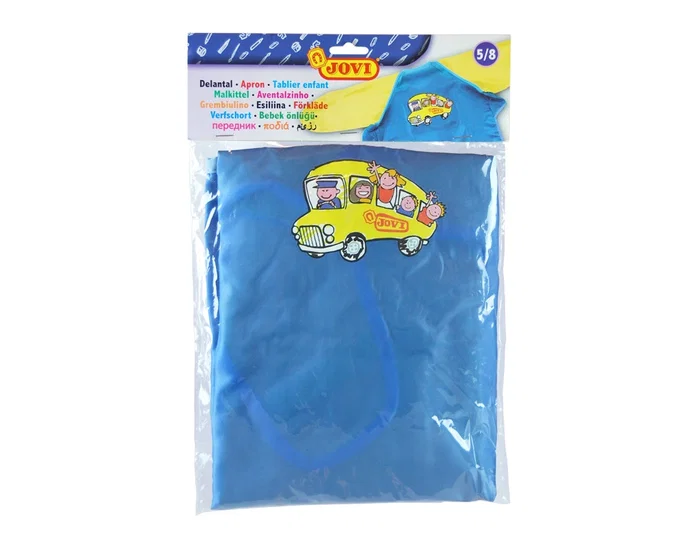 Jovi Delantal Infantil para Niños de 5 a 8 Años, Protección contra Manchas, Polyester 100%, Cierre Velcro, Ideal Escolar