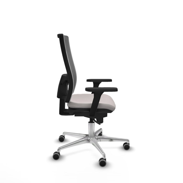 PIQUERAS Y CRESPO Silla de oficina Horna con mecanismo Sincro, Blanco y Gris