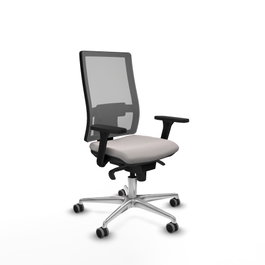 PIQUERAS Y CRESPO Silla de oficina Horna con mecanismo Sincro, Blanco y Gris
