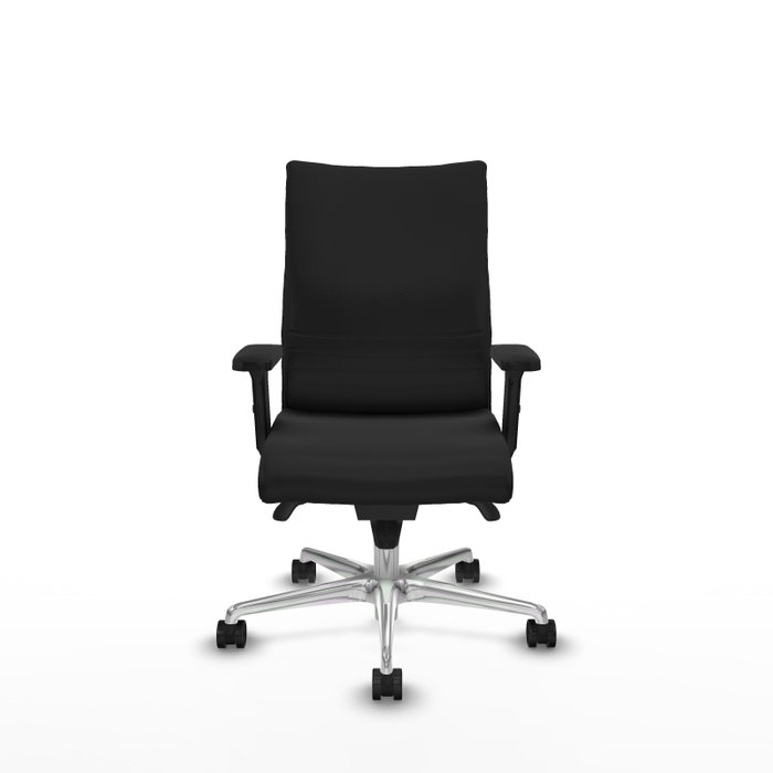 PIQUERAS Y CRESPO Silla Albacete Confidente con Mecanismo Sincro y Brazos 2D, Negro