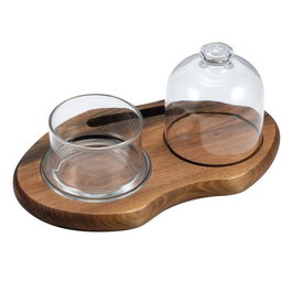 1946 Bandeja Con Cupula 1946 Medidas 20x8,8 cm