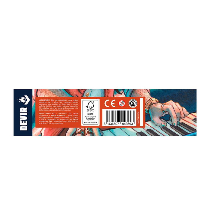 Devir Rock Hard: 1977 Juego de Mesa Familiar de Estrategia y Temática Musical de los Años 70 con Músico, Banda, Fama, Cartas, Dado y Tablero para 2-4 Jugadores