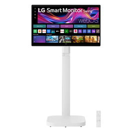 LG 32U889SA-W Monitor Touchscreen IPS 4K Ultra HD de 80 cm/31.5" 3840 x 2160, USB-C 65W, 5 ms, 60Hz, HDR, Blanco con Soporte de Ruedas