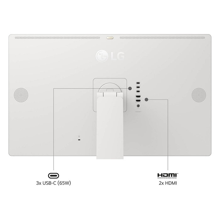 LG 32U889SA-W Monitor 31.5"/80 cm 4K Ultra HD IPS Touchscreen USB-C 65W HDR HDMI 2.0 Altavoces y Cámara Smart Blanco