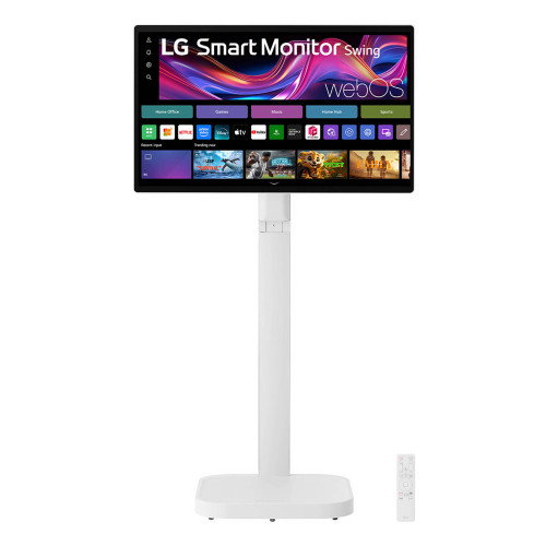LG Swing 32U889SA Monitor Táctil 31.5 4K Blanco con Soporte sobre Ruedas