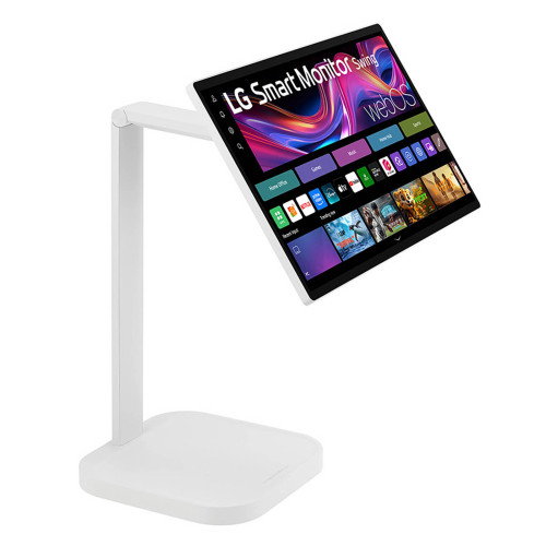 LG Swing 32U889SA Monitor Táctil 31.5 4K Blanco con Soporte sobre Ruedas