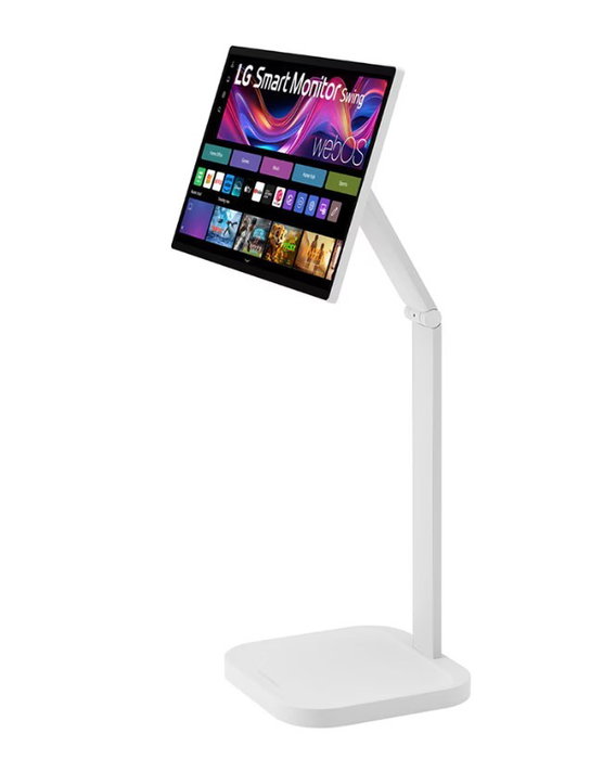 LG Swing 32U889SA Monitor Táctil 31.5 4K Blanco con Soporte sobre Ruedas