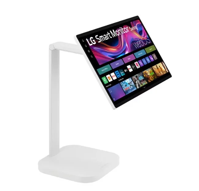 LG Swing 32U889SA Monitor Táctil 31.5 4K Blanco con Soporte sobre Ruedas