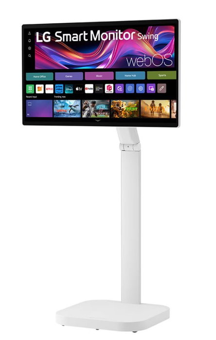 LG Swing 32U889SA Monitor Táctil 31.5 4K Blanco con Soporte sobre Ruedas