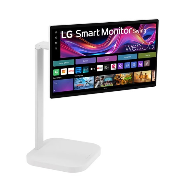 LG Swing 32U889SA Monitor Táctil 31.5 4K Blanco con Soporte sobre Ruedas