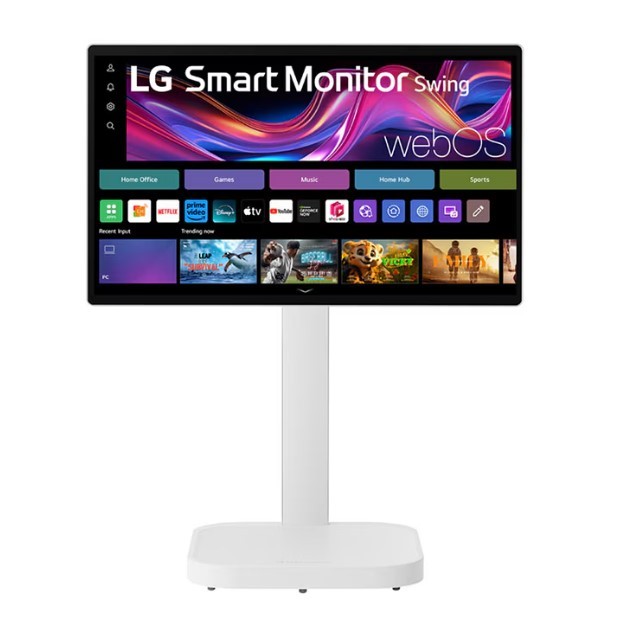 LG Swing 32U889SA Monitor Táctil 31.5 4K Blanco con Soporte sobre Ruedas