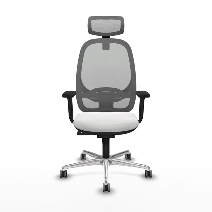 PIQUERAS Y CRESPO Silla de oficina Cilanco con mecanismo Sincro, Blanco y Gris PIQUERAS Y CRESPO Silla de oficina Cilanco con mecanismo Sincro, Blanco y Gris