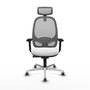 PIQUERAS Y CRESPO Silla de oficina Cilanco con mecanismo Sincro, Blanco y Gris