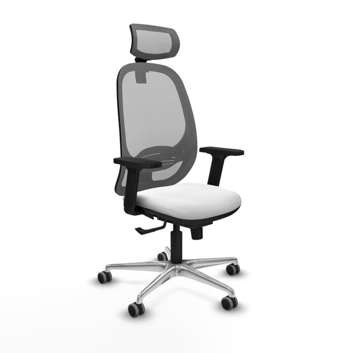 PIQUERAS Y CRESPO Silla de oficina Cilanco con mecanismo Sincro, Blanco y Gris PIQUERAS Y CRESPO Silla de oficina Cilanco con mecanismo Sincro, Blanco y Gris