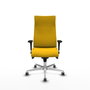 PIQUERAS Y CRESPO Sillón Albacete Amarillo con Mecanismo Sincro y Base de Aluminio